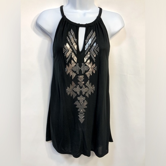 INC Women’s Black & Silver Sequined Top - Picture 1 of 4